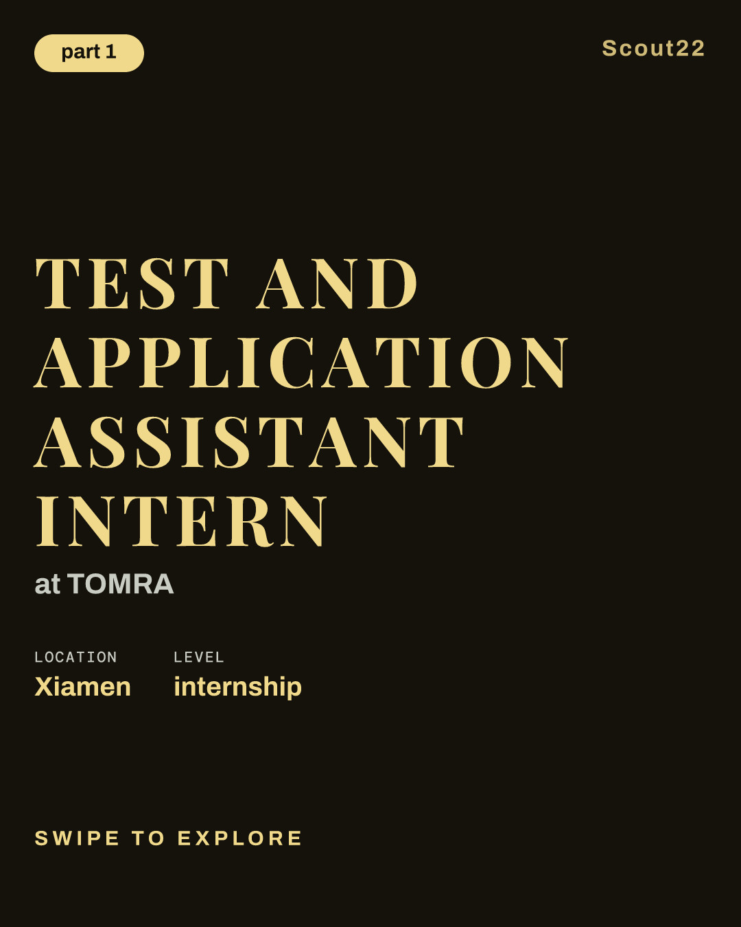 Test and Application Assistant Intern at TOMRA