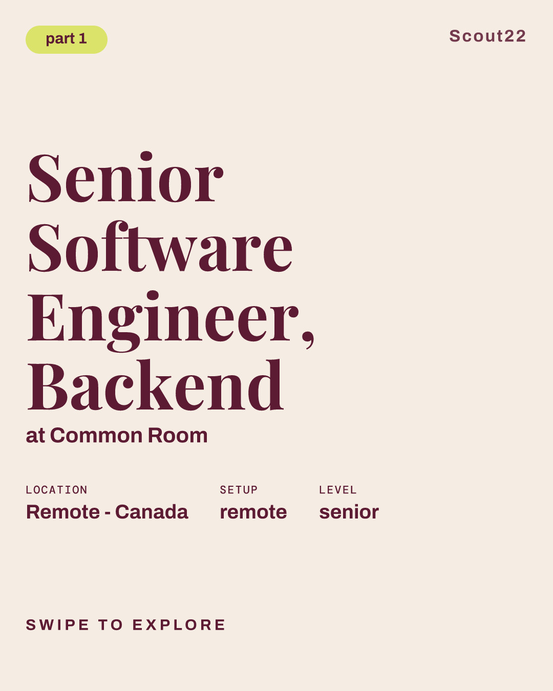 Senior Software Engineer, Backend at Common Room