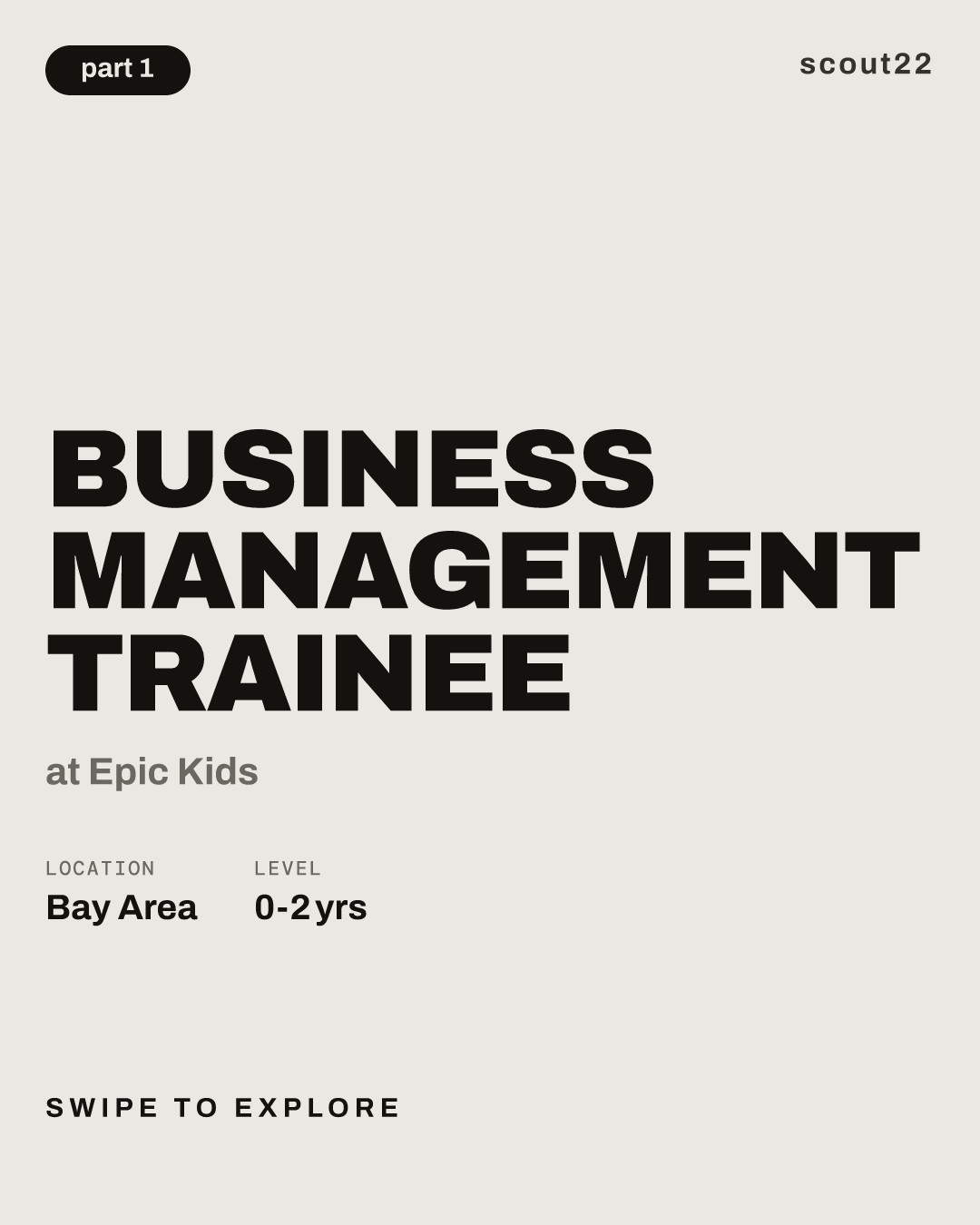 Business Management Trainee at Epic Kids