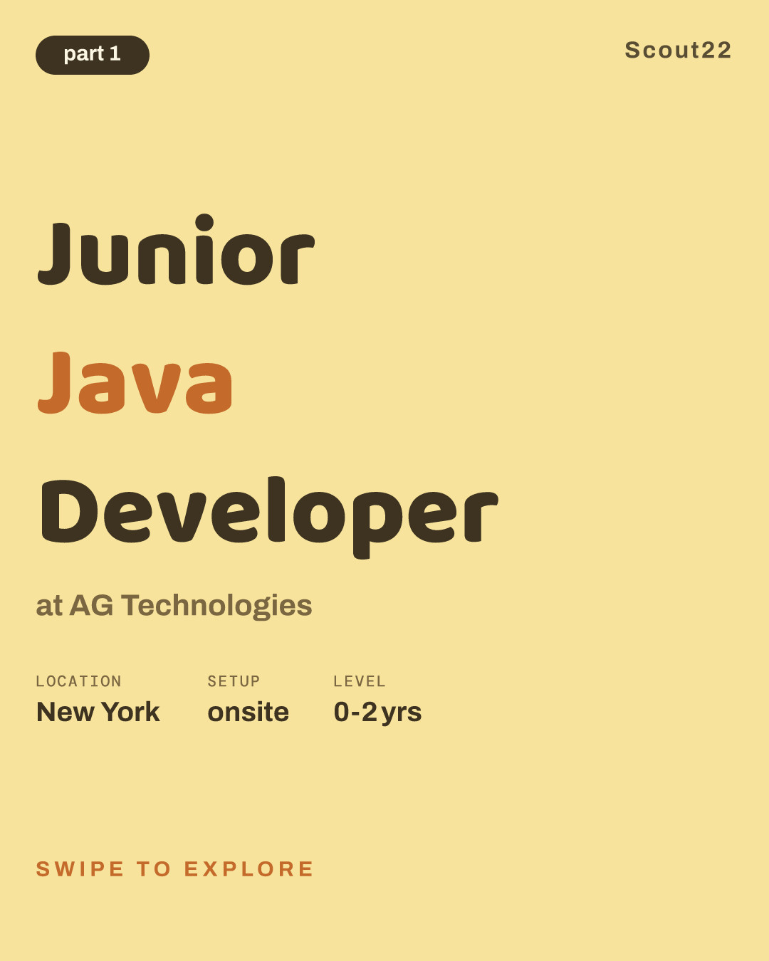 Junior Java Developer at AG Technologies