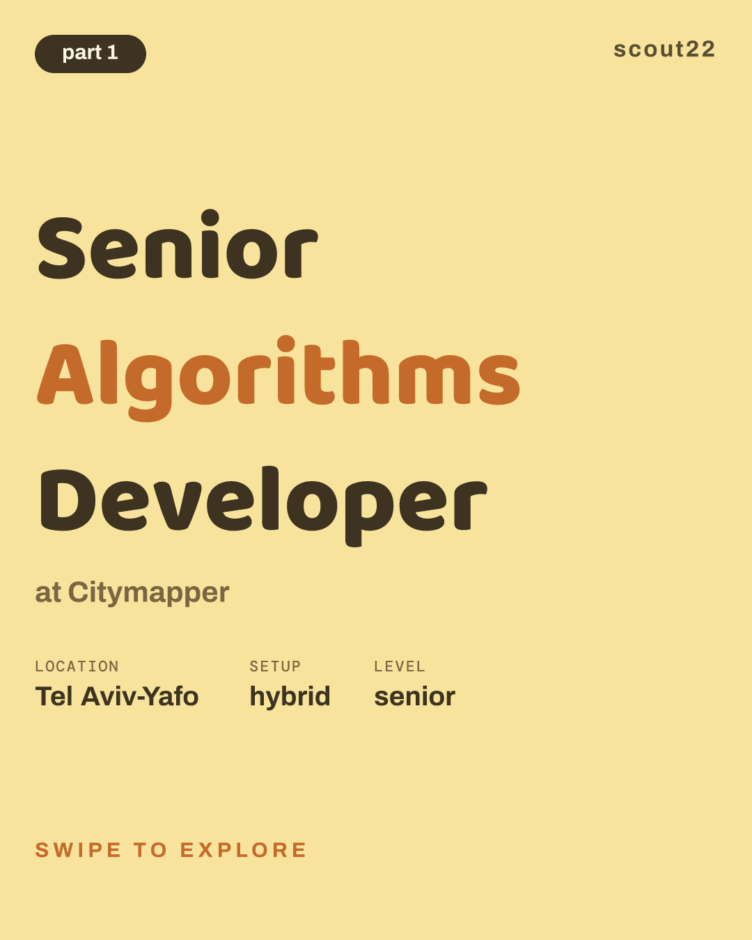 Senior Algorithms Developer at Citymapper