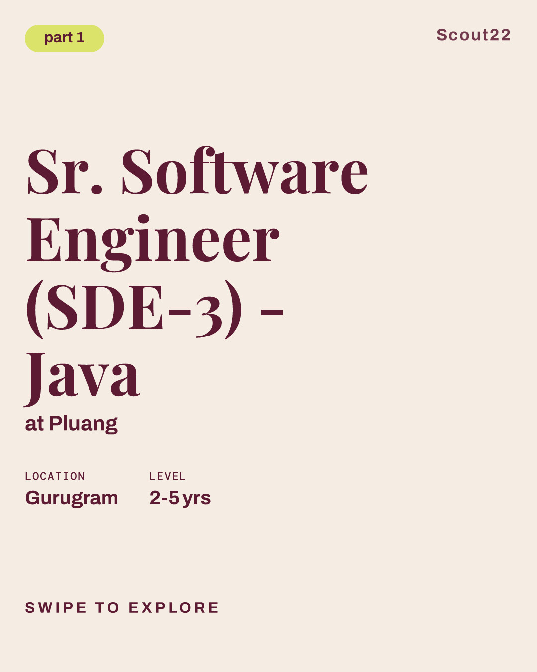 Sr. Software Engineer (SDE-3) - Java at Pluang