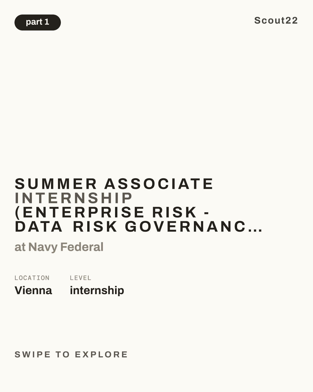 Summer Associate Internship (Enterprise Risk - Data Risk Governance) at Navy Federal