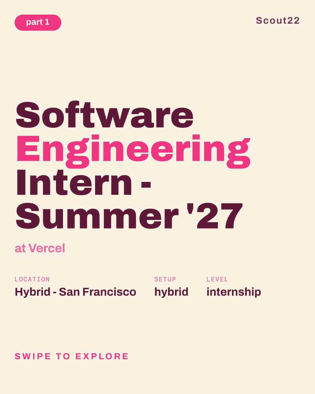 Software Engineering Intern - Summer '27 at Vercel