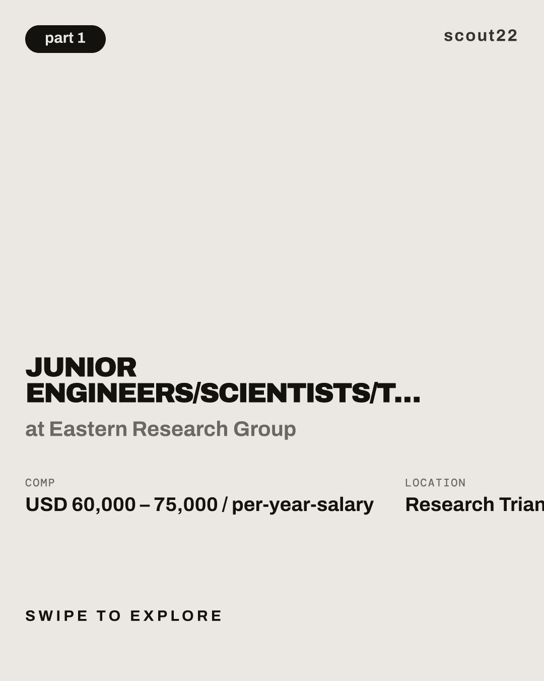Junior Engineers/Scientists/Technicians at Eastern Research Group