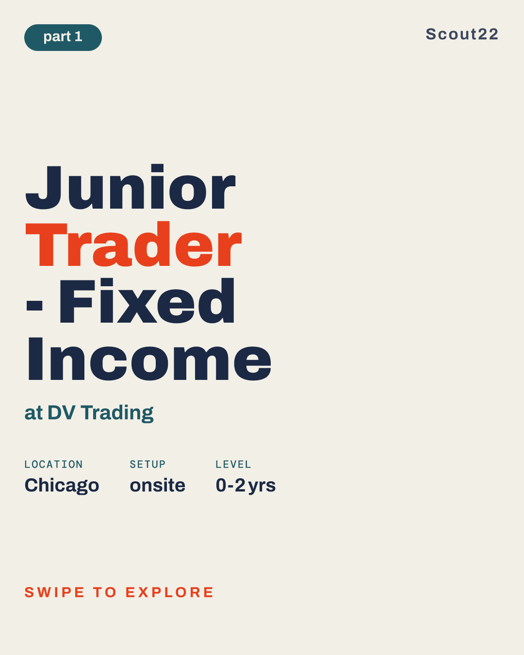 Junior Trader - Fixed Income at DV Trading