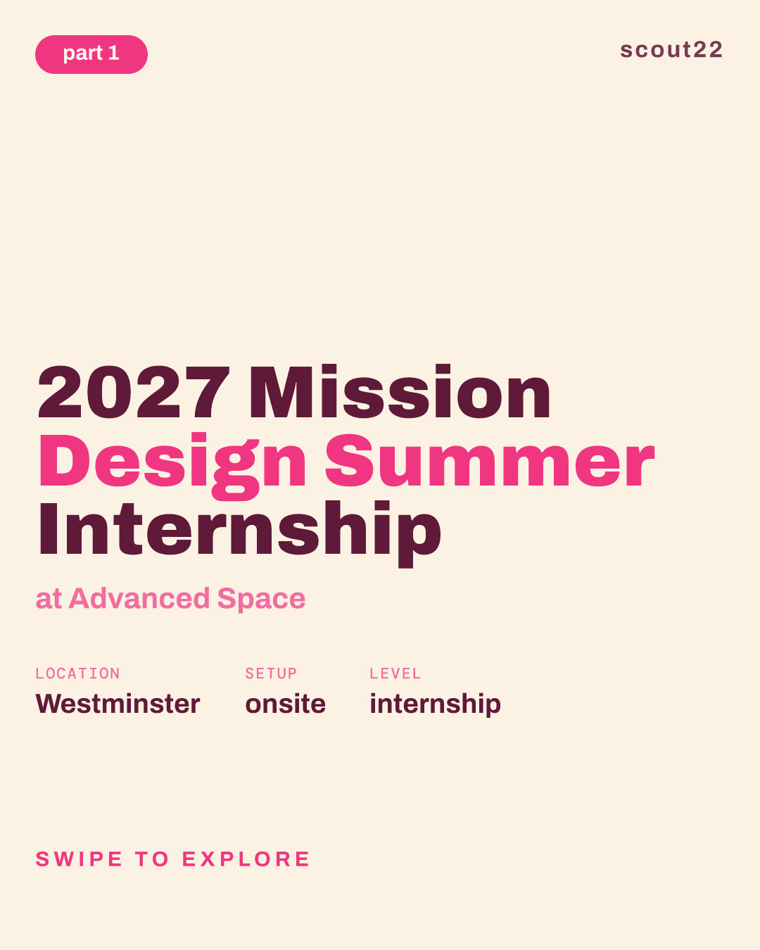 2027 Mission Design Summer Internship at Advanced Space