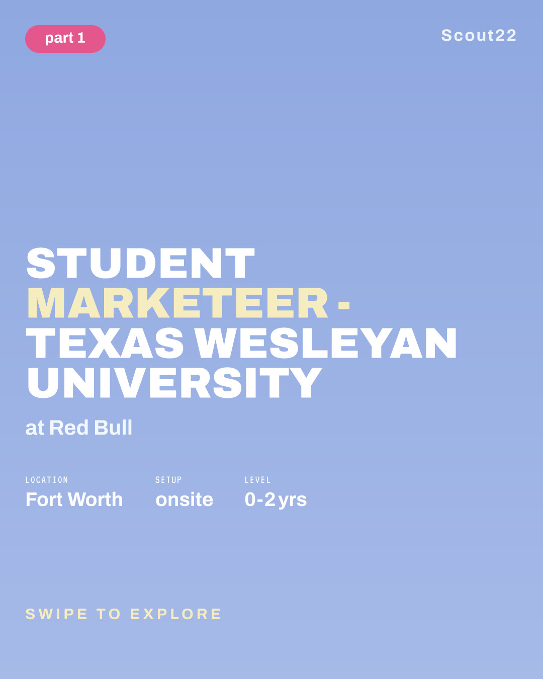 Student Marketeer - Texas Wesleyan University at Red Bull