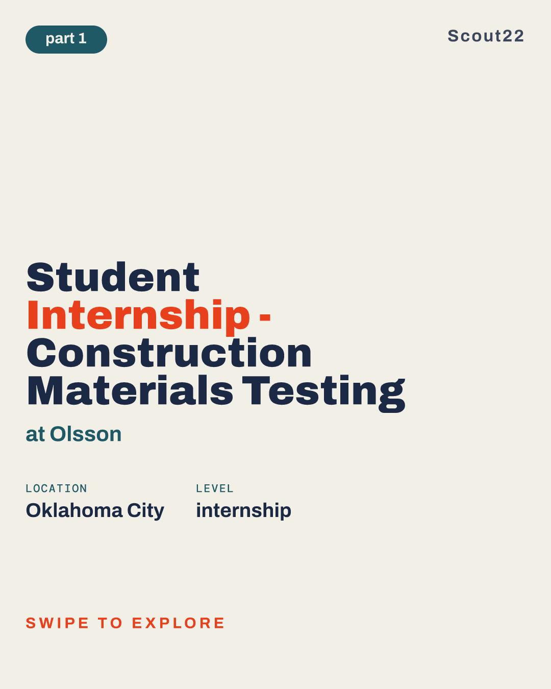 Student Internship - Construction Materials Testing at Olsson