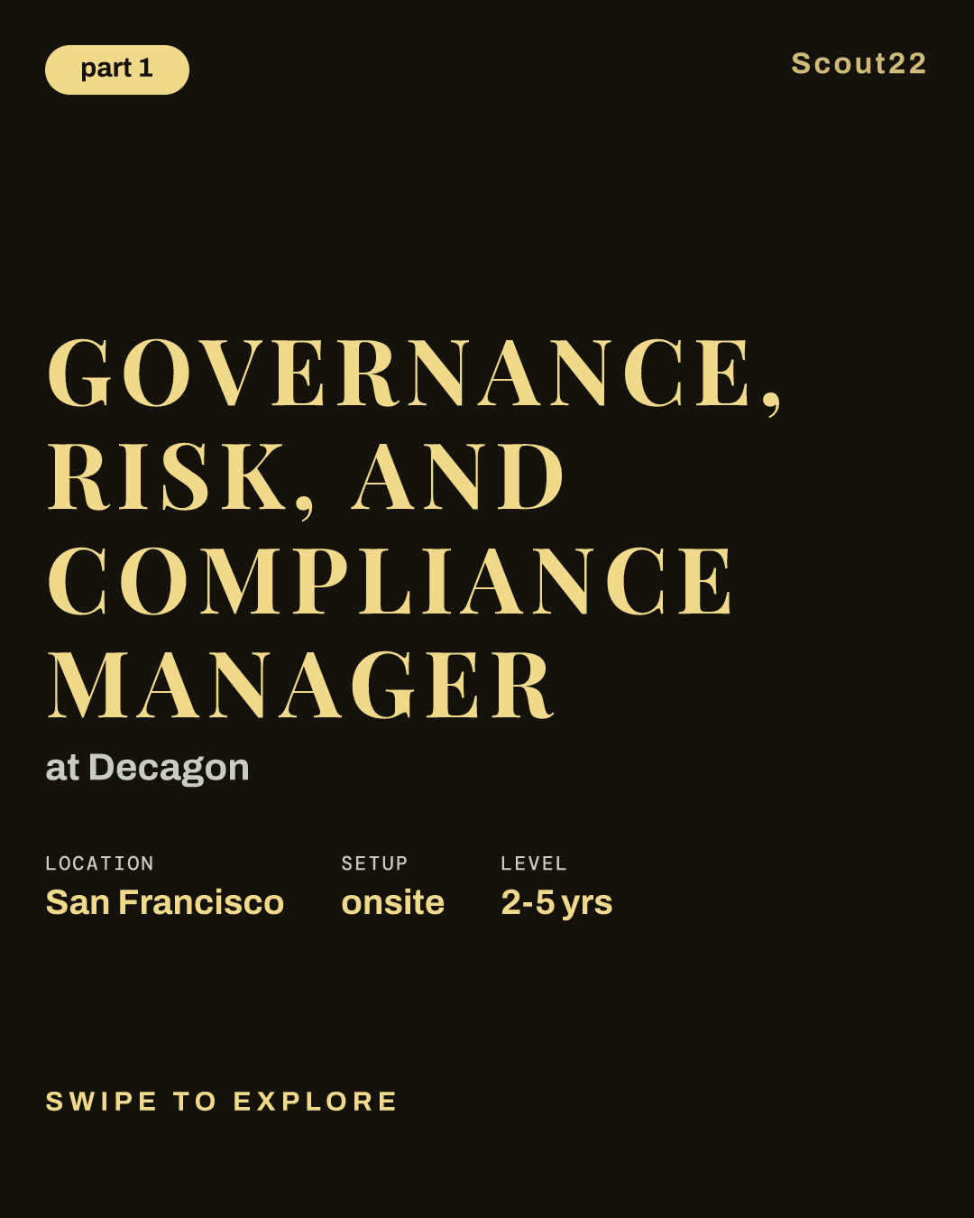 Governance, Risk, and Compliance Manager at Decagon