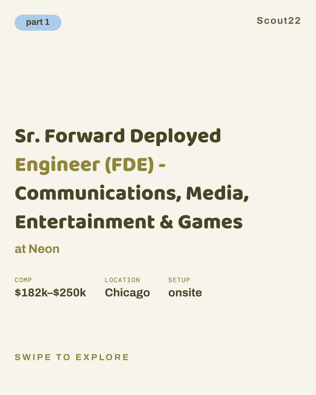 Sr. Forward Deployed Engineer (FDE) - Communications, Media, Entertainment & Games at Neon