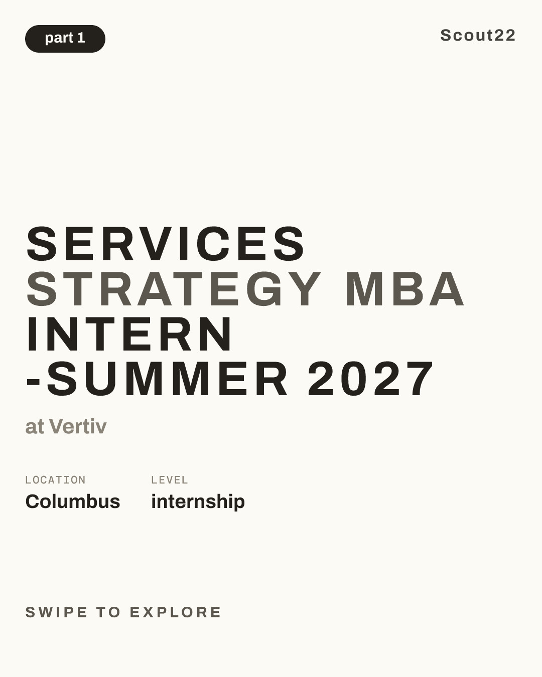 Services Strategy MBA Intern -Summer 2027 at Vertiv