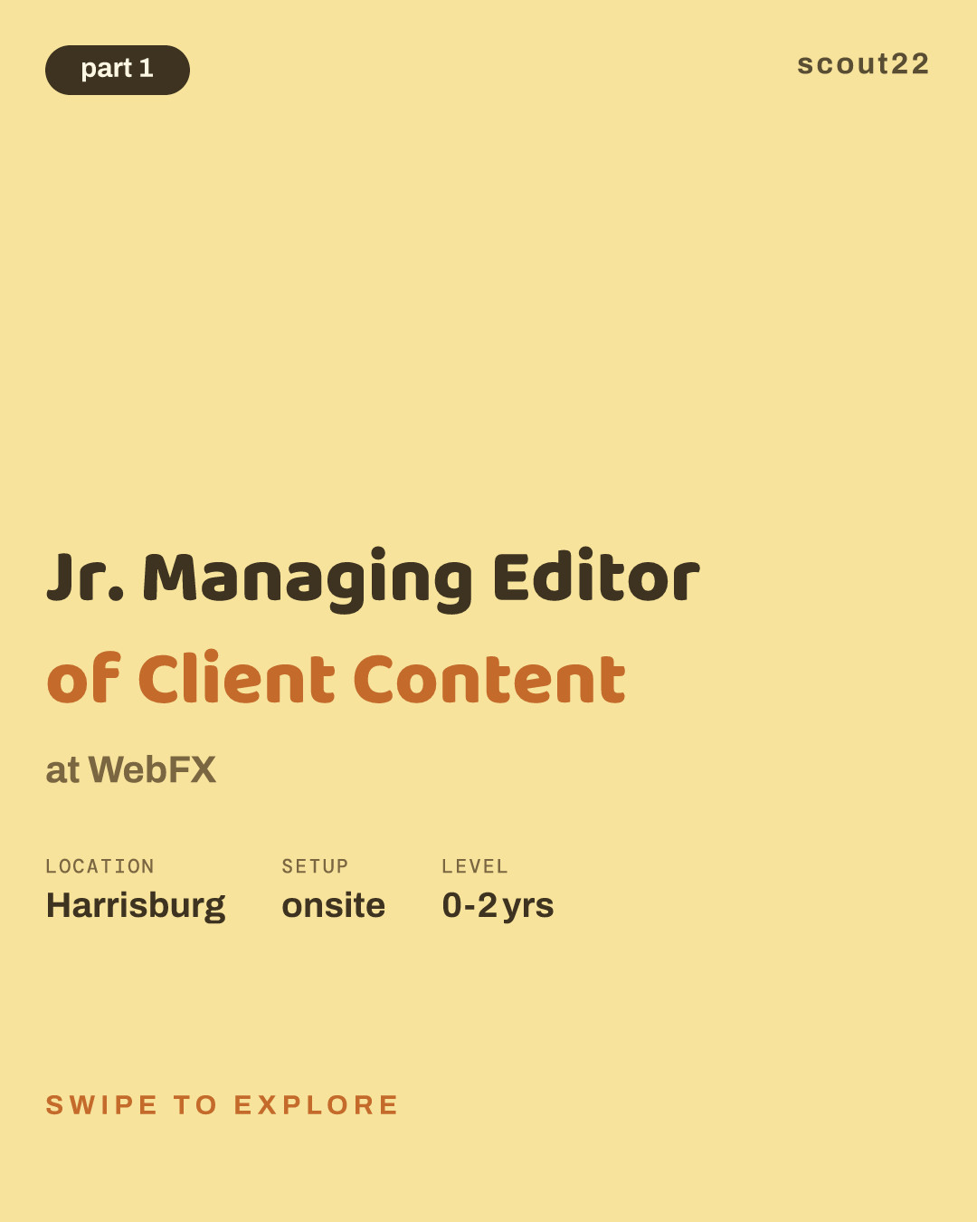 Jr. Managing Editor of Client Content at WebFX