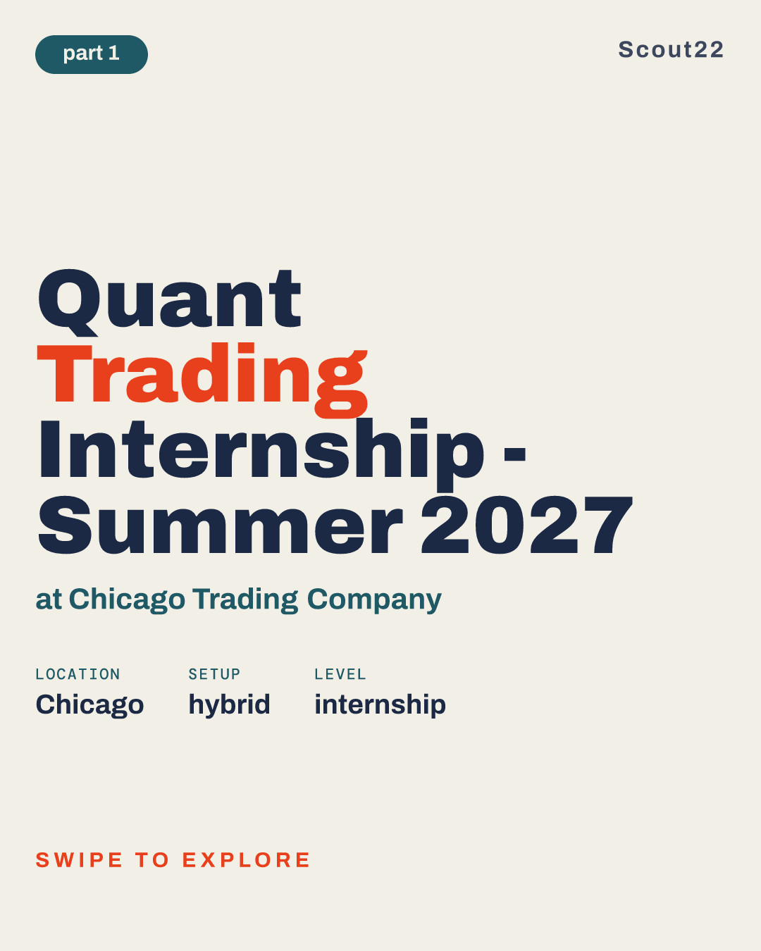 Quant Trading Internship - Summer 2027 at Chicago Trading Company