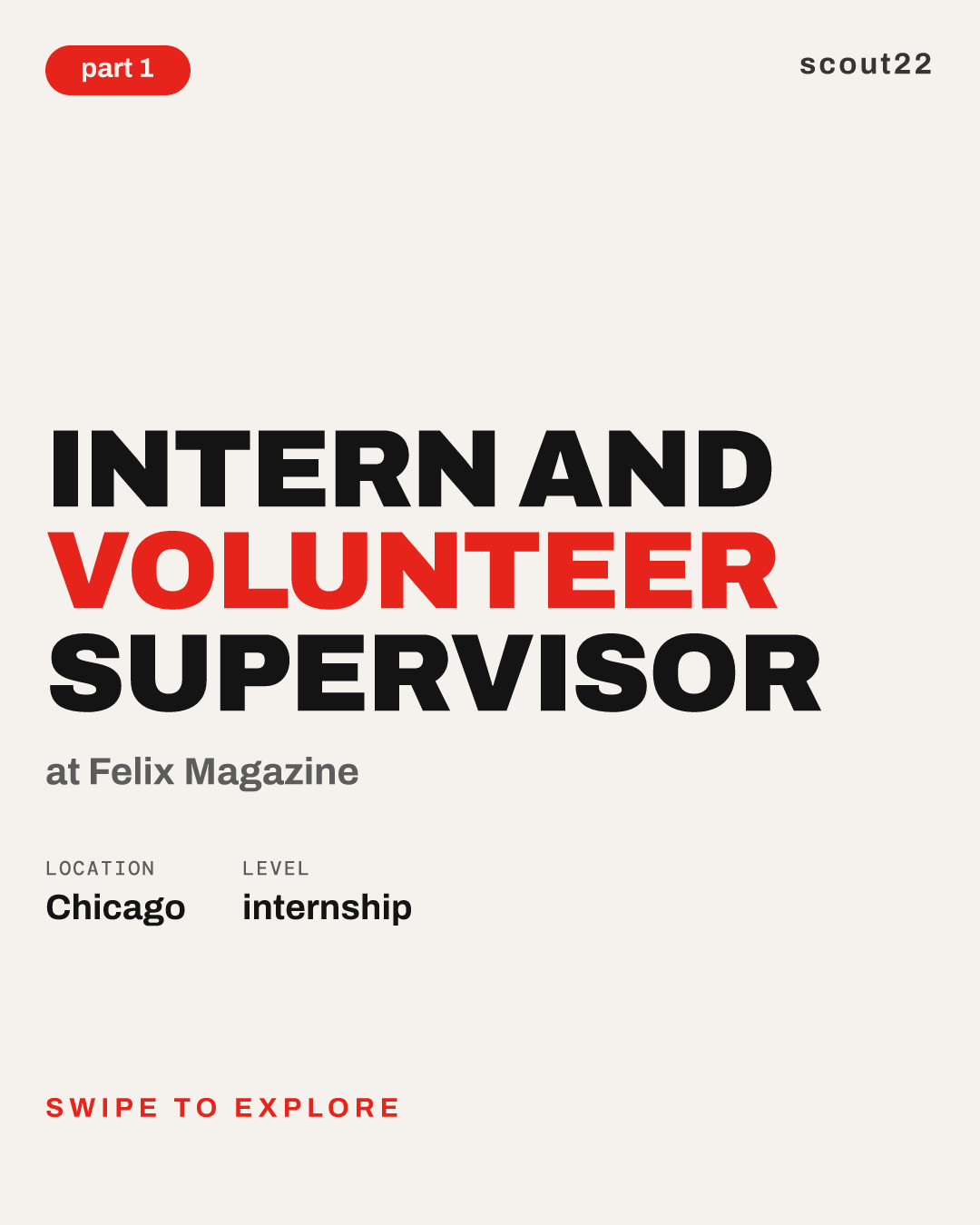 Intern and Volunteer Supervisor at Felix Magazine