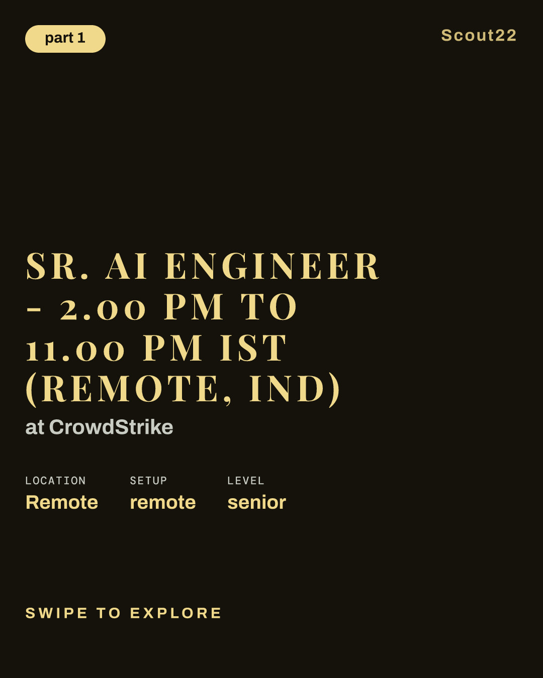 Sr. AI Engineer - 2.00 pm to 11.00 pm IST (Remote, IND) at CrowdStrike