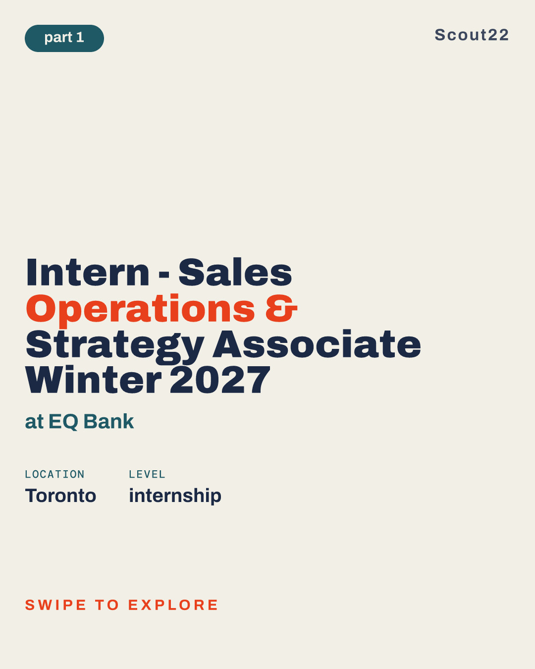Intern - Sales Operations & Strategy Associate Winter 2027 at EQ Bank