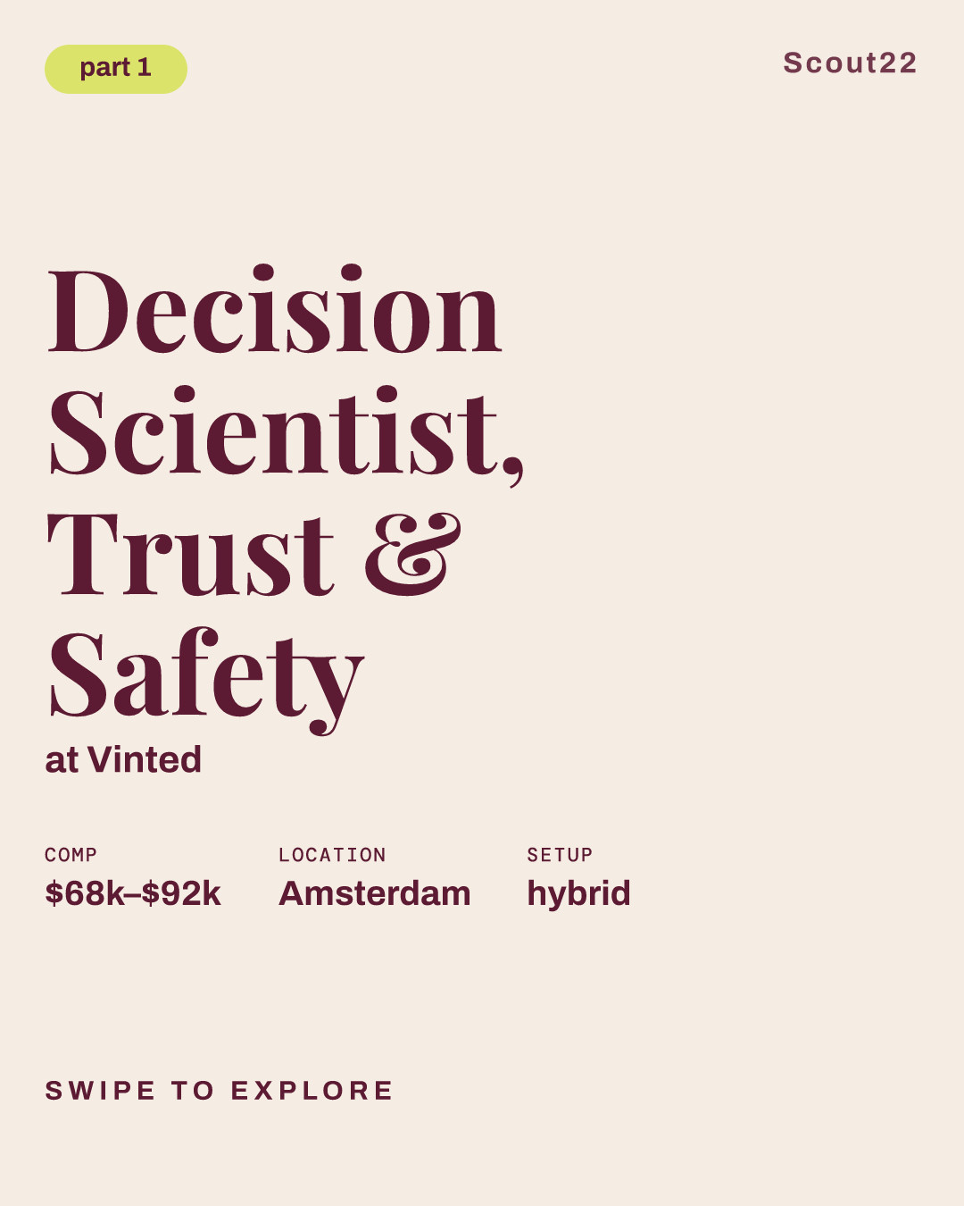 Decision Scientist, Trust & Safety at Vinted