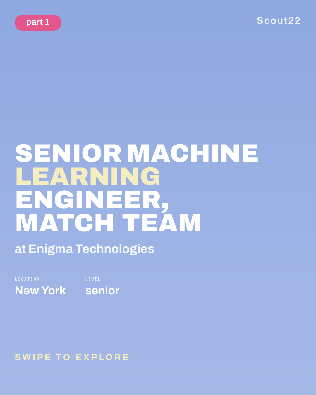 Senior Machine Learning Engineer, Match Team at Enigma Technologies