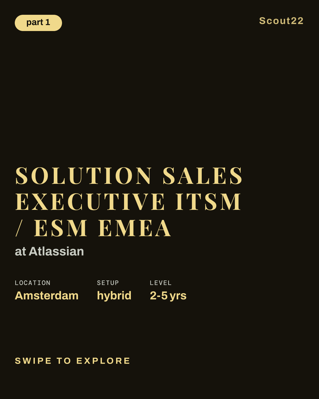 Solution Sales Executive ITSM / ESM EMEA at Atlassian