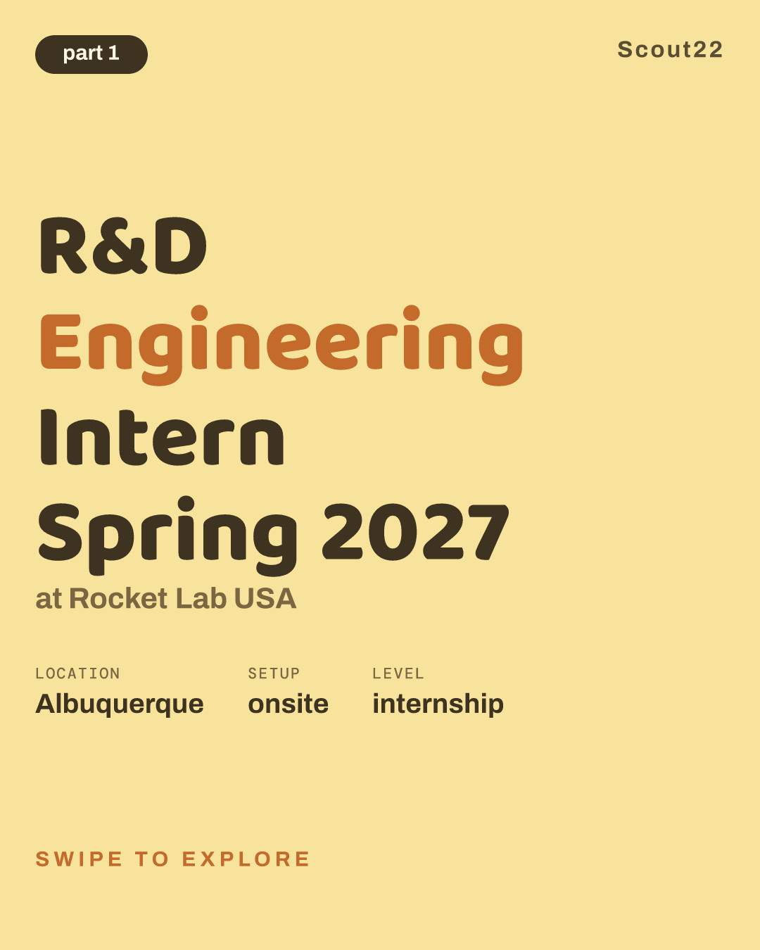 R&D Engineering Intern Spring 2027 at Rocket Lab USA