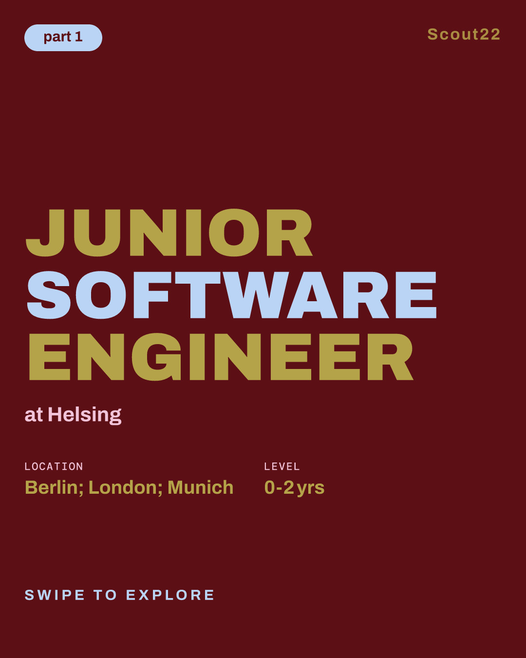 Junior Software Engineer at Helsing