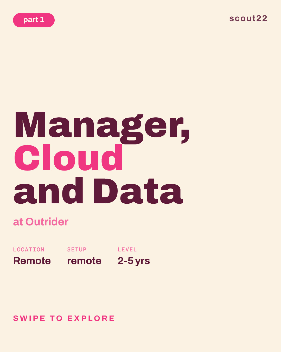 Manager, Cloud and Data at Outrider