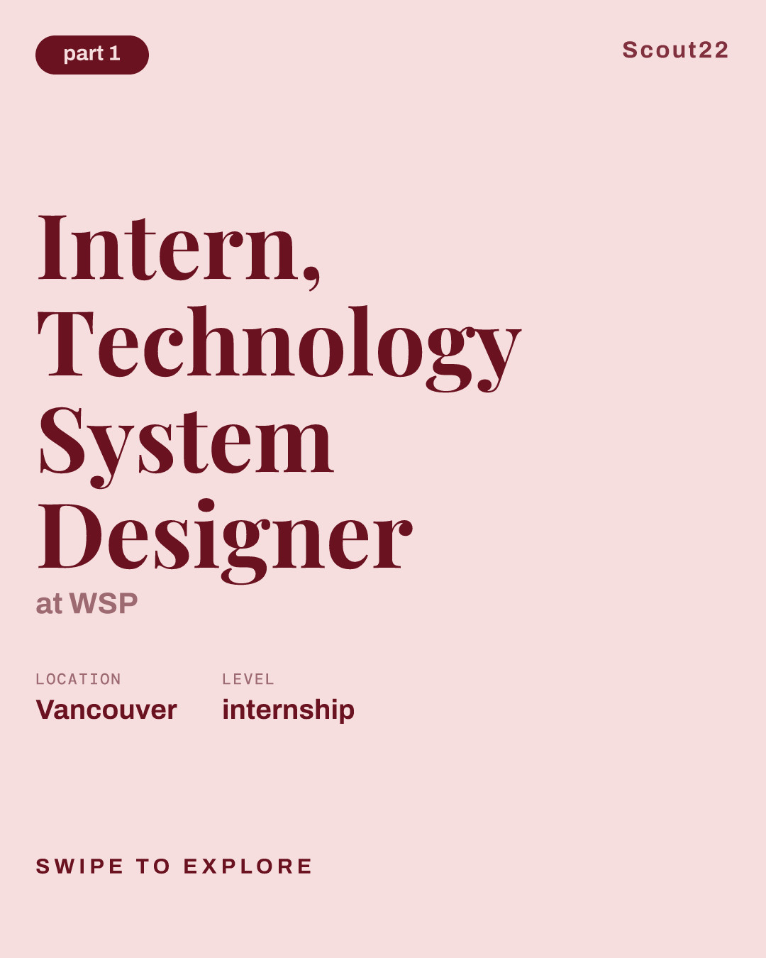 Intern, Technology System Designer at WSP
