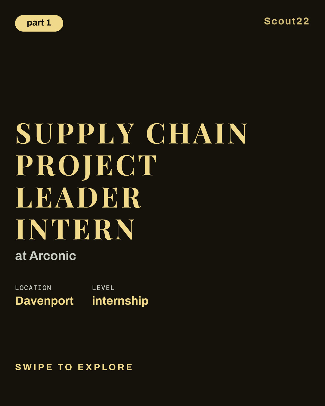 Supply Chain Project Leader Intern at Arconic