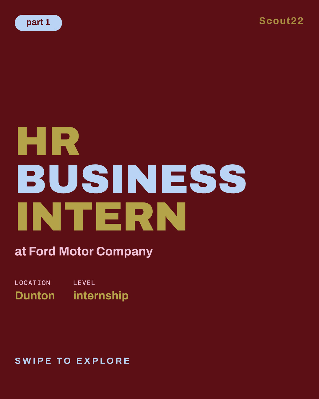 HR Business Intern at Ford Motor Company
