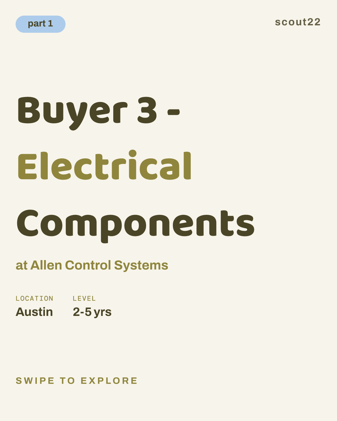 Buyer 3 - Electrical Components at Allen Control Systems