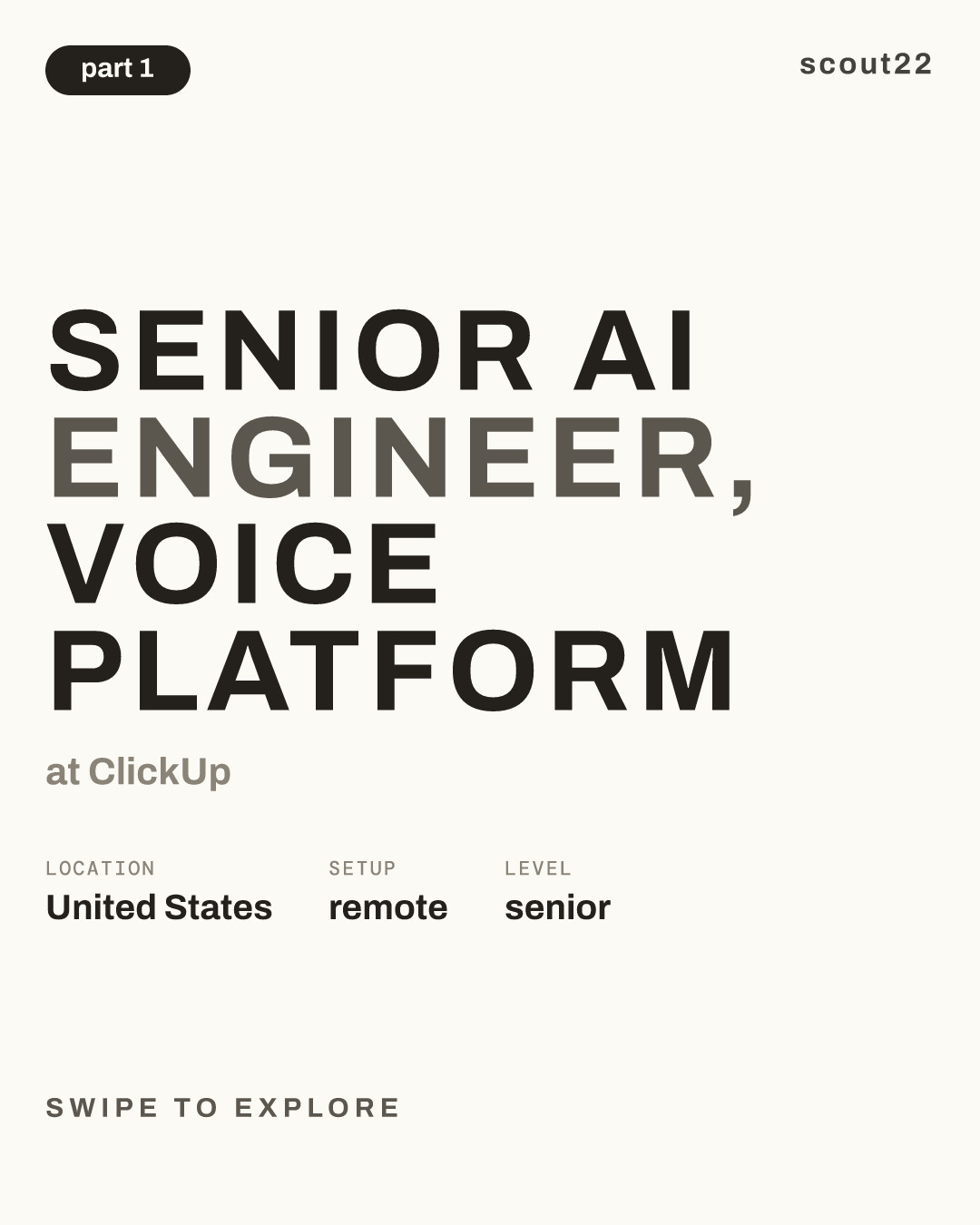 Senior AI Engineer, Voice Platform at ClickUp