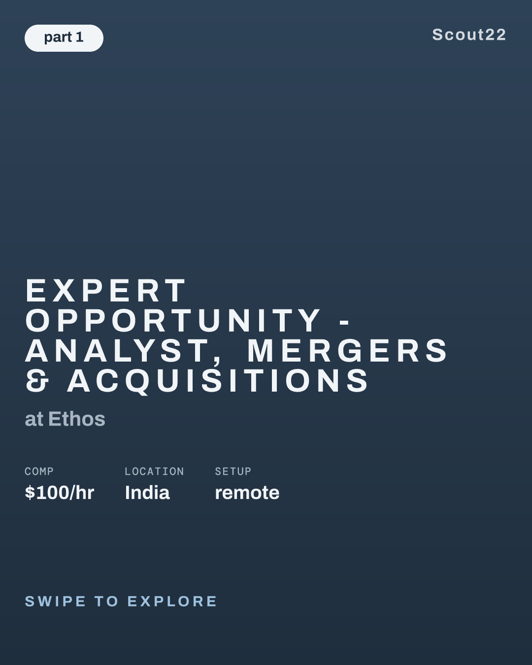 Expert Opportunity - Analyst, Mergers & Acquisitions ($100/hr, up to $2,000/week) at Ethos