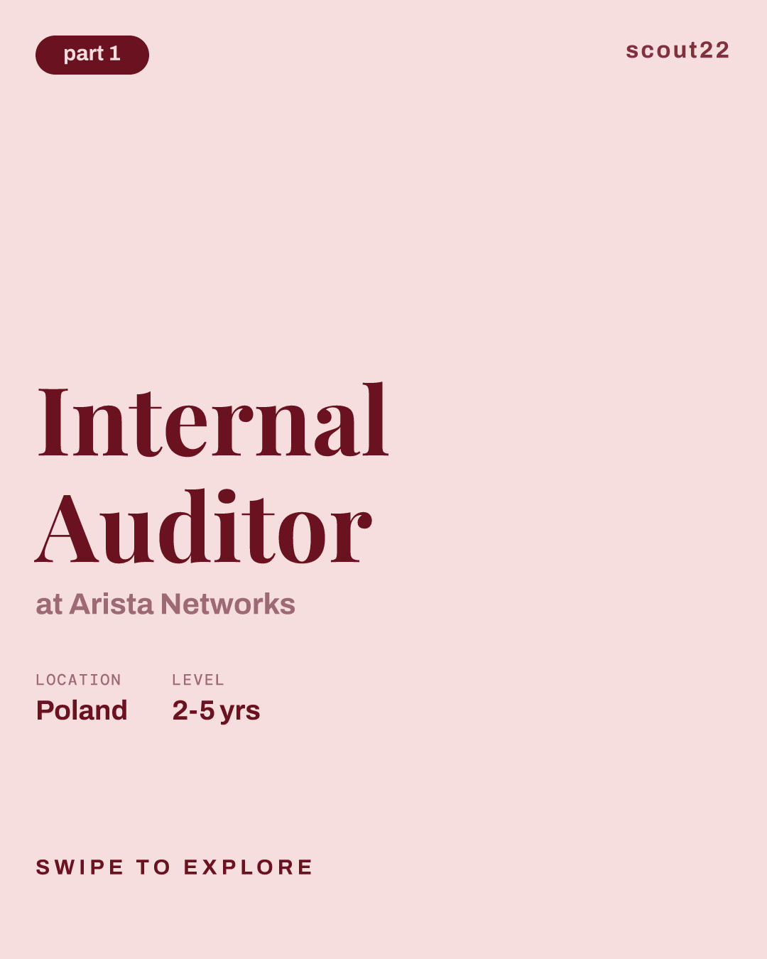 Internal Auditor at Arista Networks