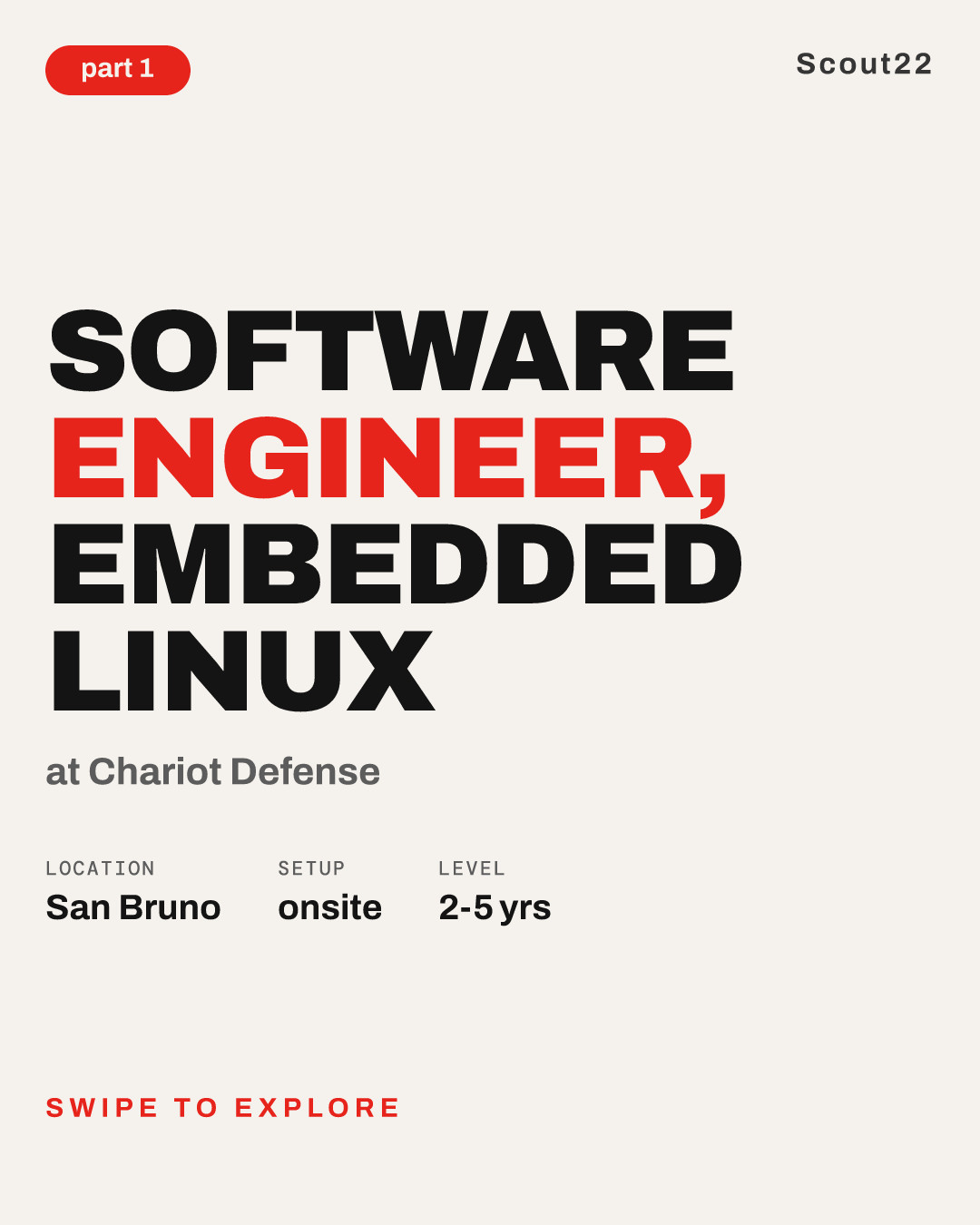 Software Engineer, Embedded Linux at Chariot Defense