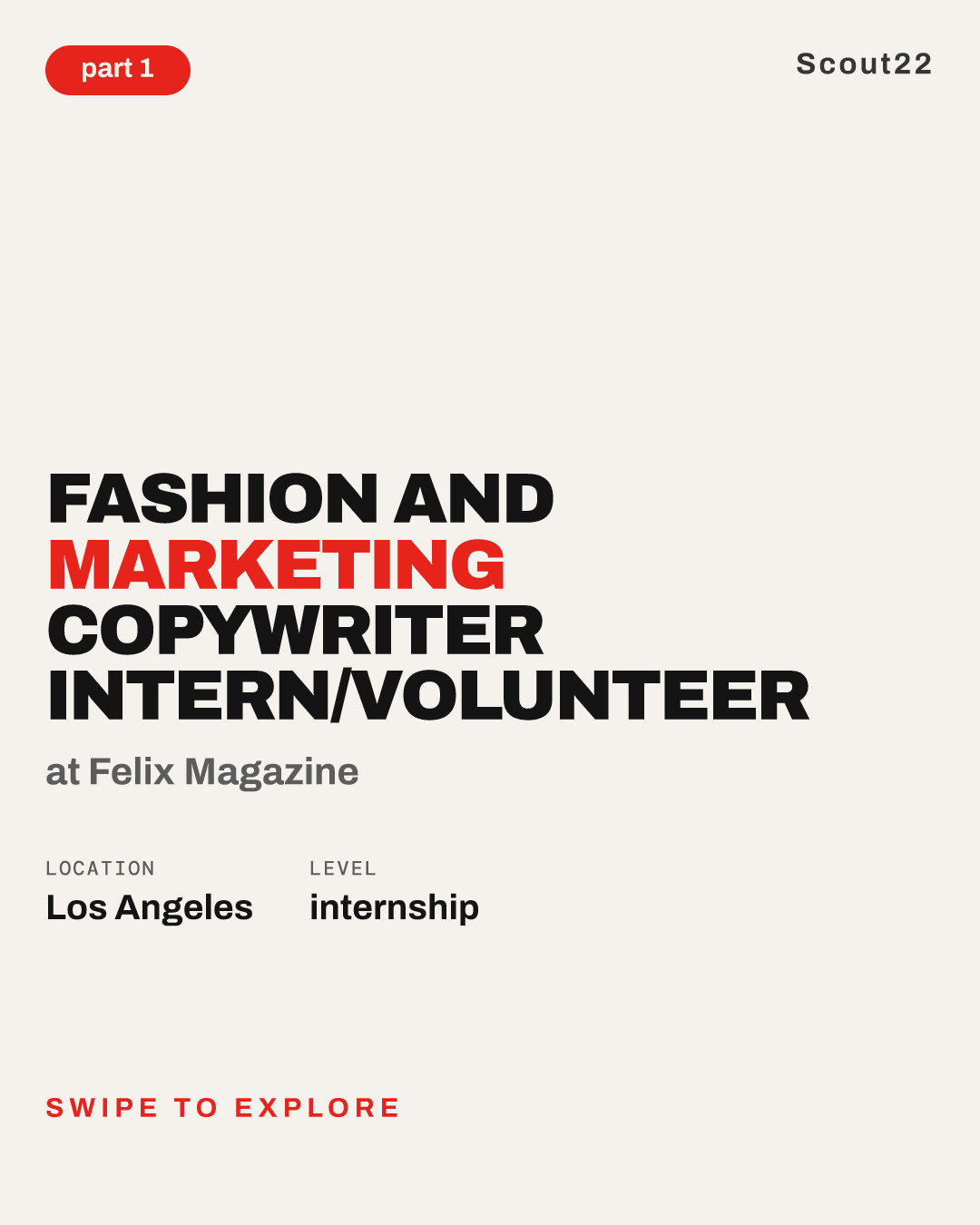 Fashion and Marketing Copywriter Intern/Volunteer at Felix Magazine