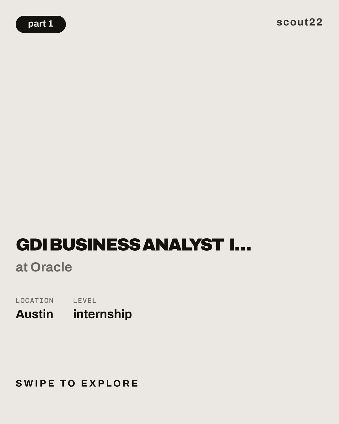 GDI Business Analyst Intern - OVIP at Oracle