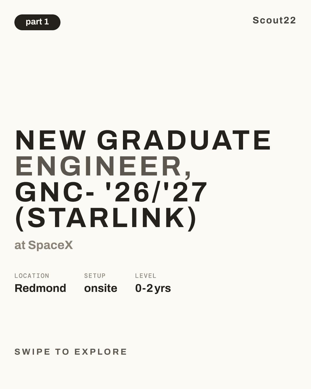 New Graduate Engineer, GNC- '26/'27 (Starlink) at SpaceX