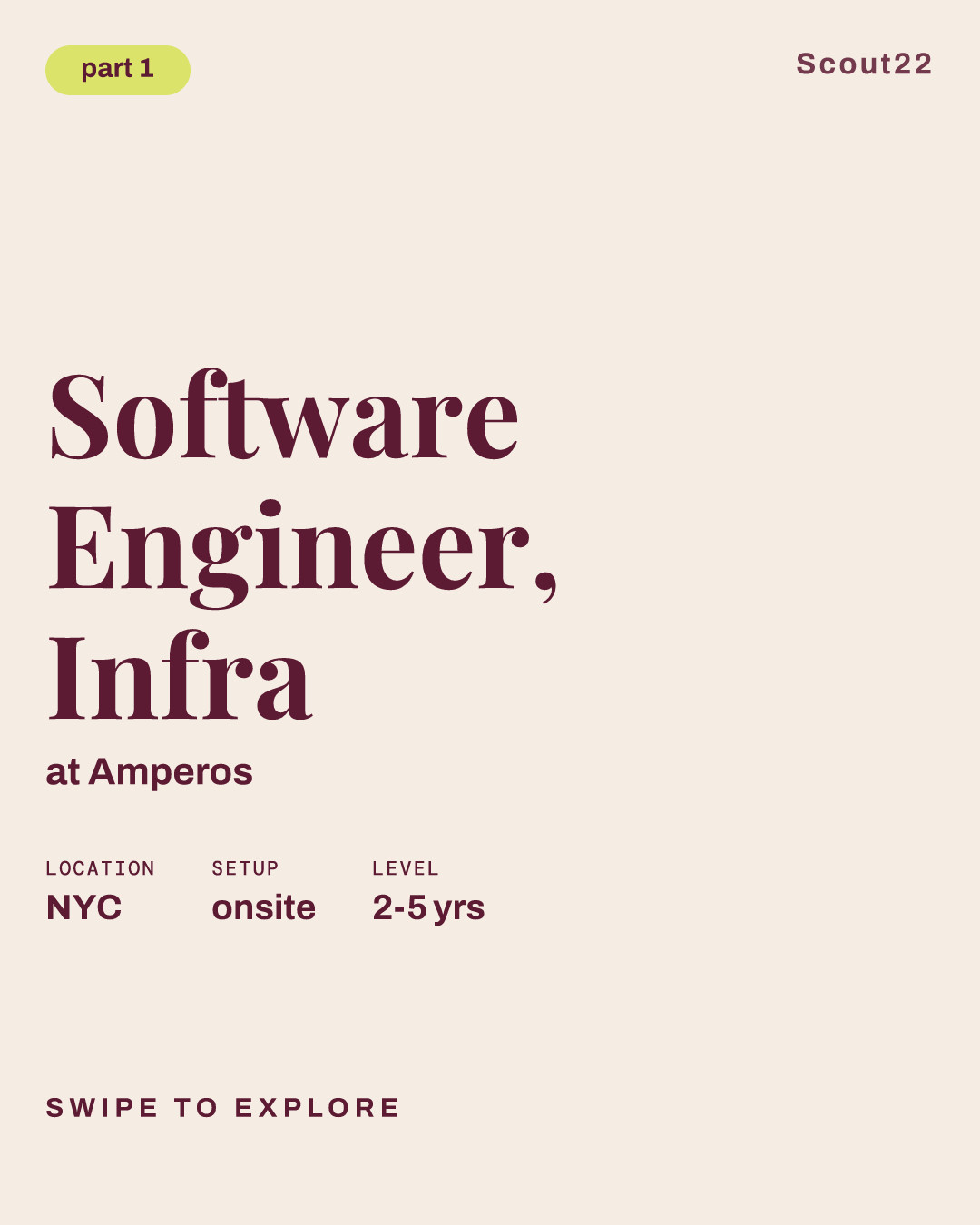 Software Engineer, Infra at Amperos