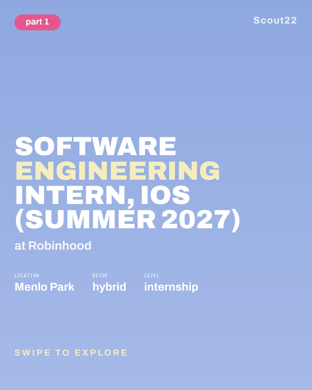 Software Engineering Intern, iOS (Summer 2027) at Robinhood