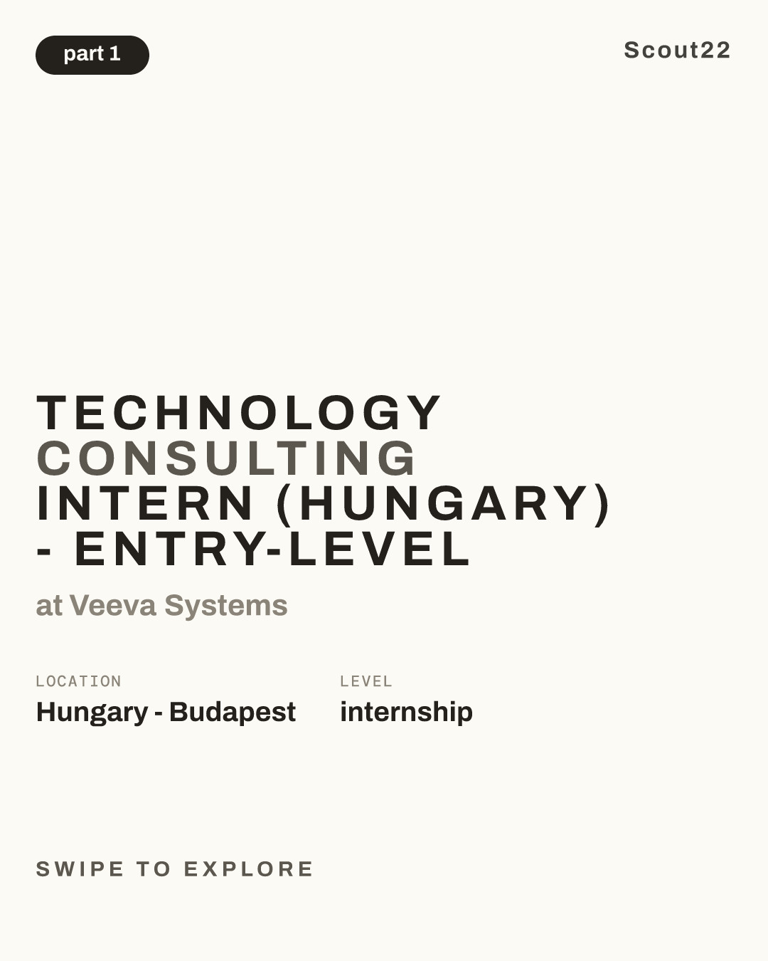Technology Consulting Intern (Hungary) - Entry-Level at Veeva Systems