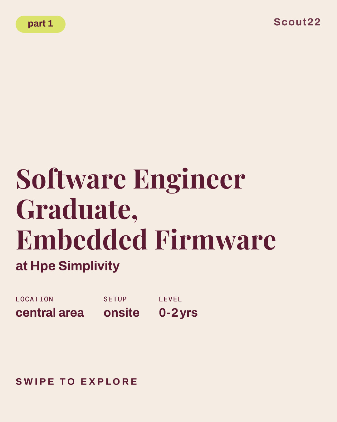 Software Engineer Graduate, Embedded Firmware at Hpe Simplivity