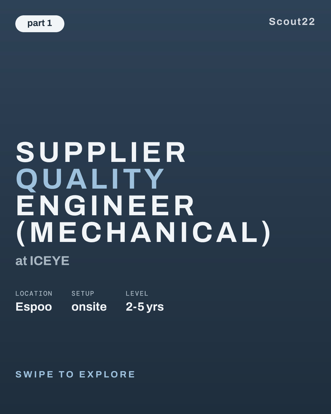 Supplier Quality Engineer (Mechanical) at ICEYE
