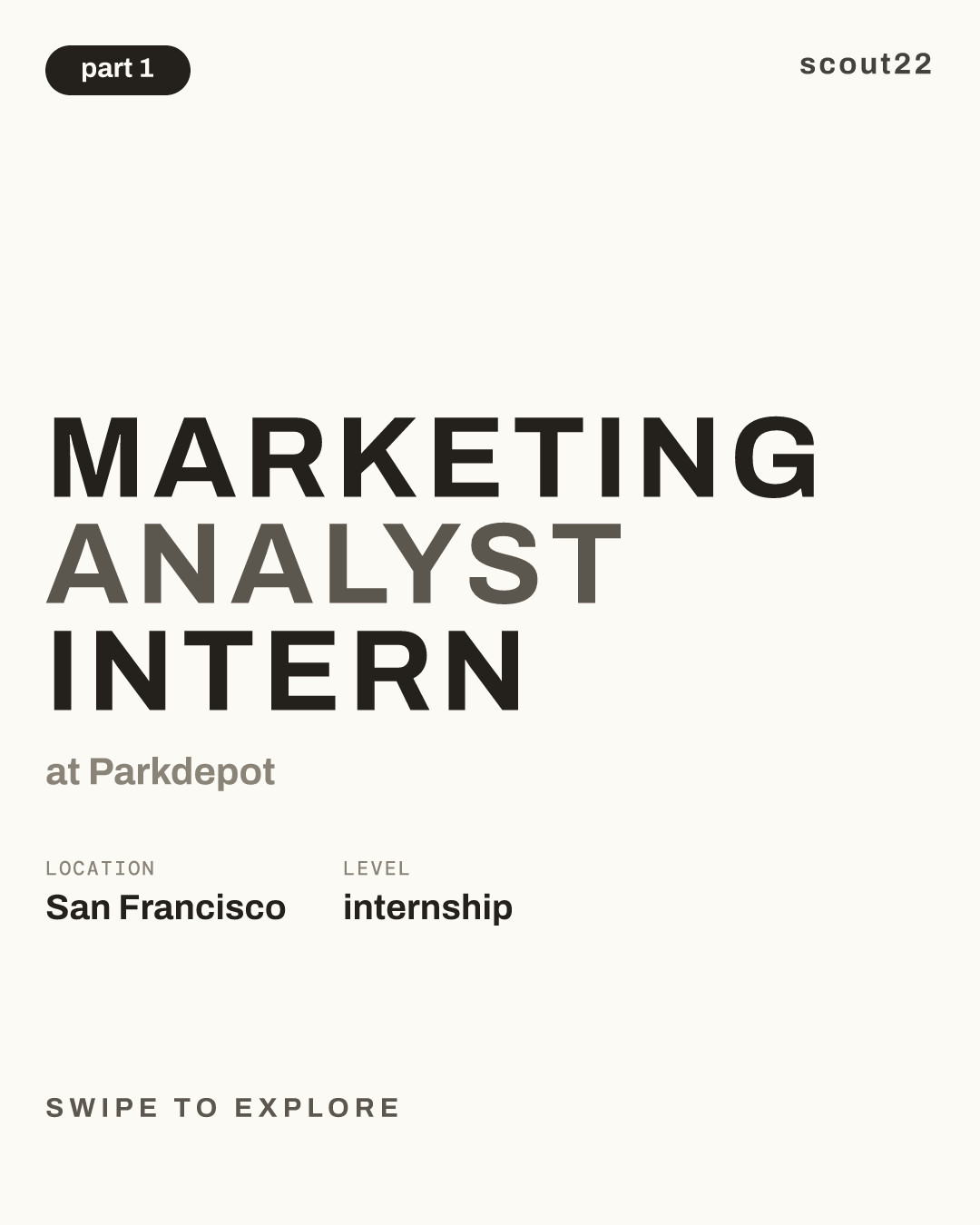 Marketing Analyst Intern at Parkdepot