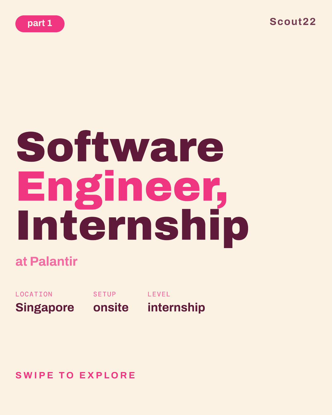 Software Engineer, Internship at Palantir