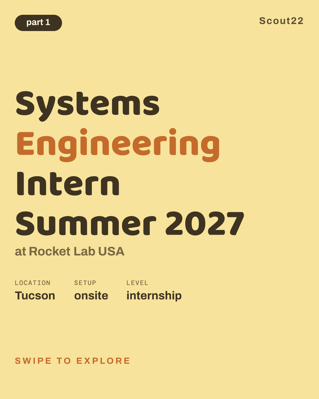 Systems Engineering Intern Summer 2027 at Rocket Lab USA