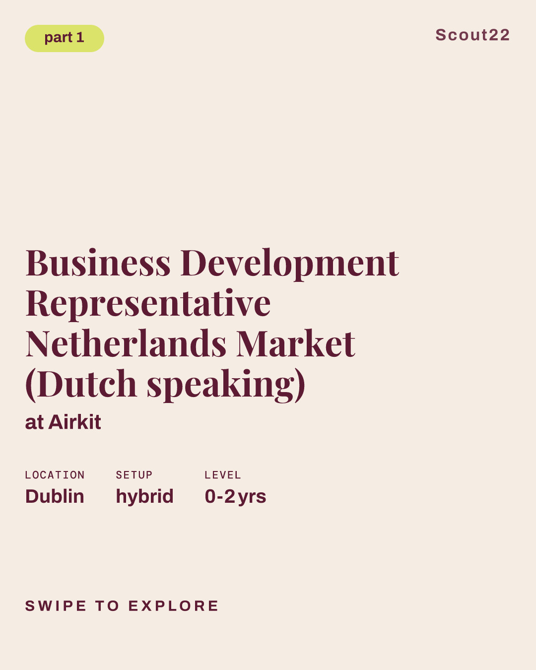 Business Development Representative Netherlands Market (Dutch speaking) at Airkit