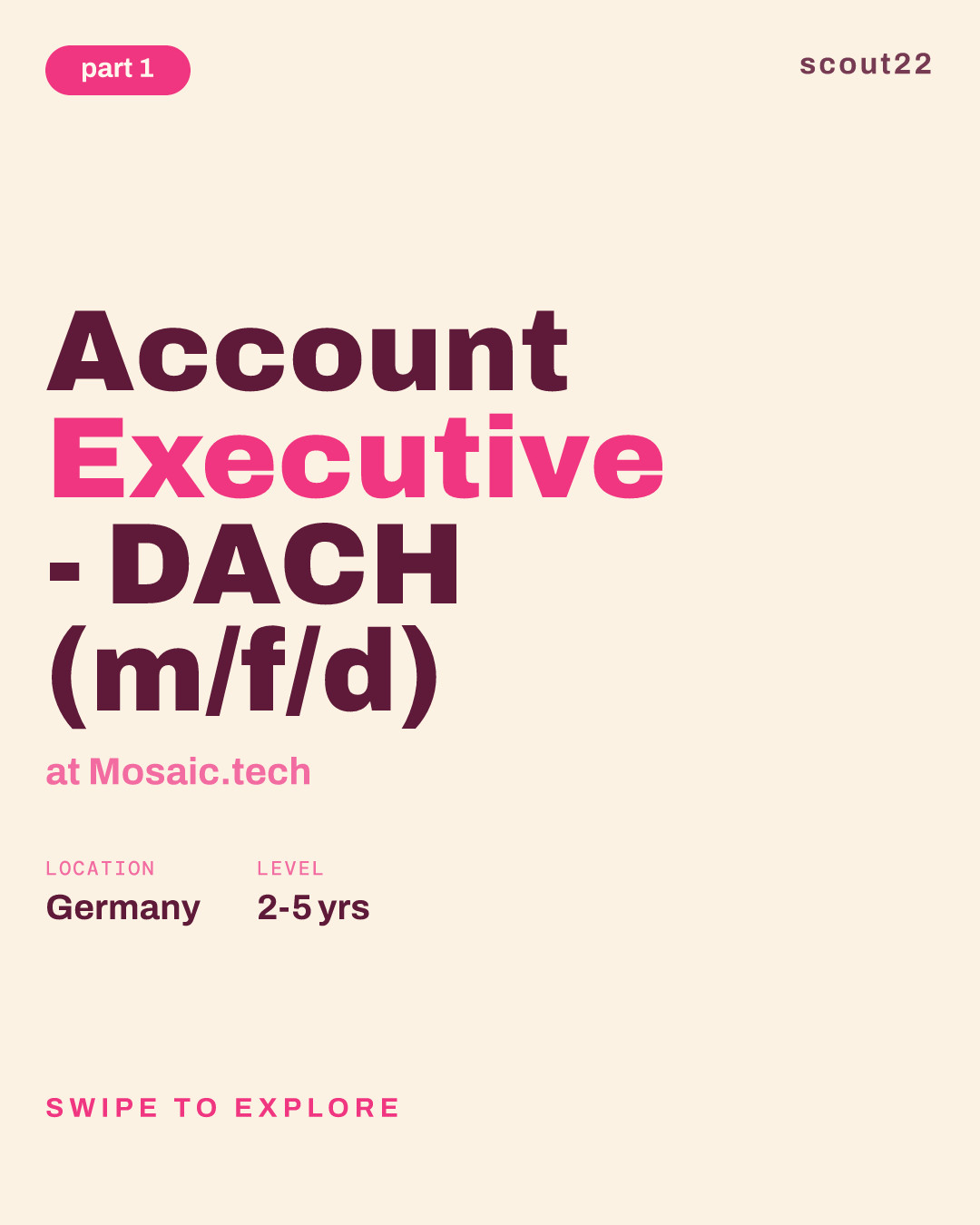 Account Executive - DACH (m/f/d) at Mosaic.tech