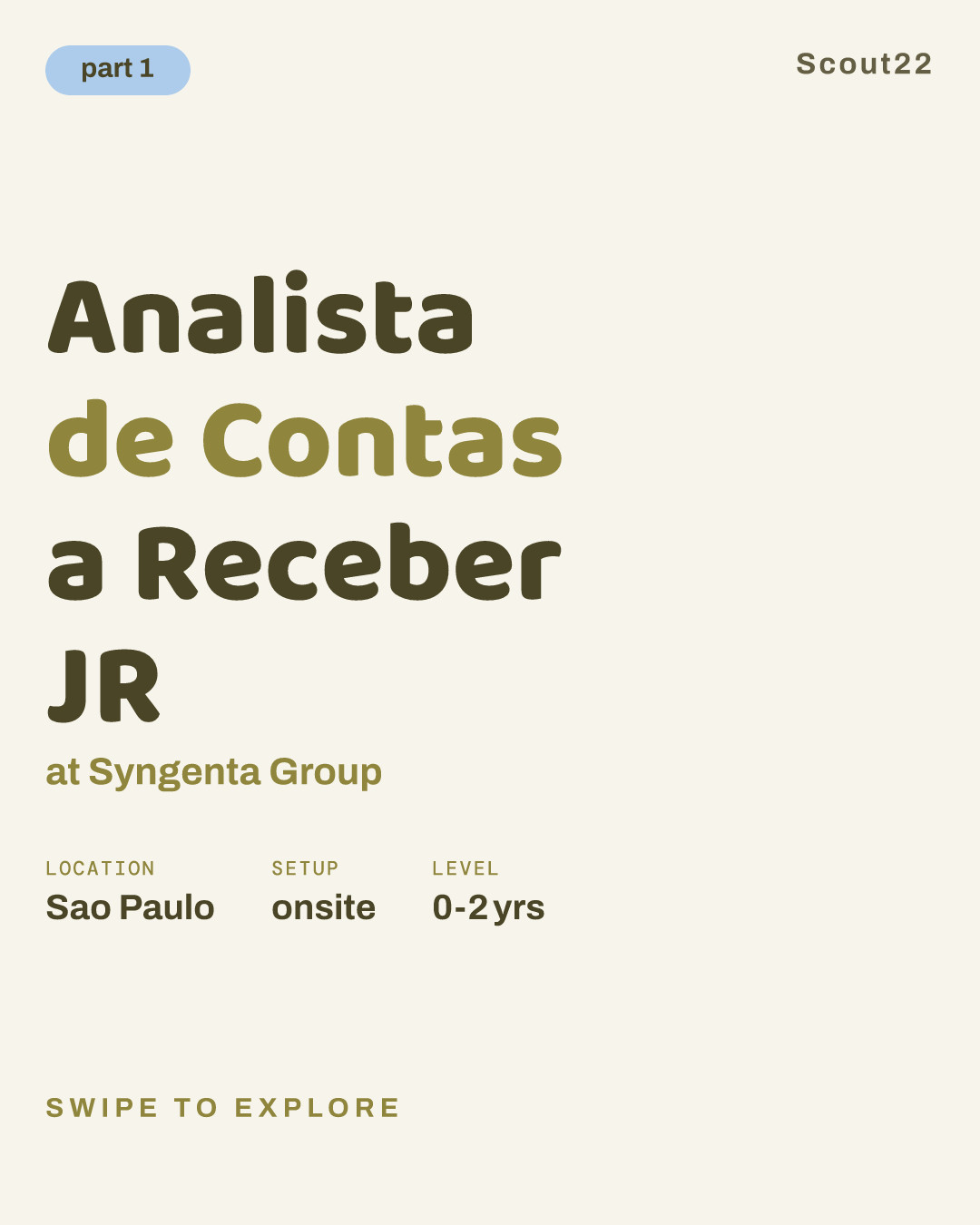 Analista de Contas a Receber JR at Syngenta Group