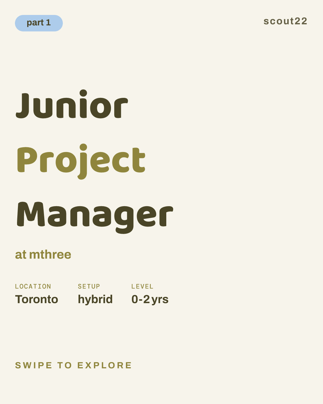 Junior Project Manager at mthree